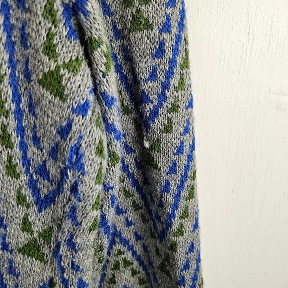 Hannah Diamond Boho Print Open Front Cardigan Sweater XL Grey - Picture 7 of 8